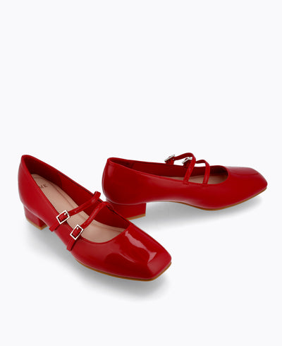 Carrie Mary Janes - Red