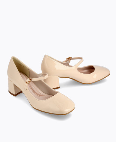 Dainty Delight Mary Janes - Beige