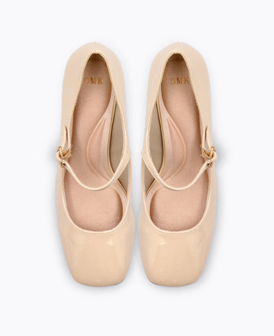 Dainty Delight Mary Janes - Beige