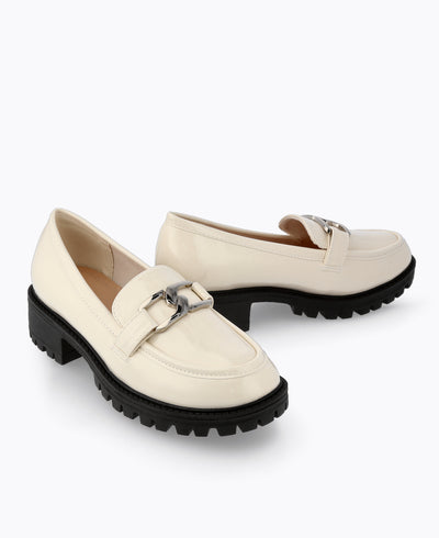 Romeo Platform Loafers - Beige