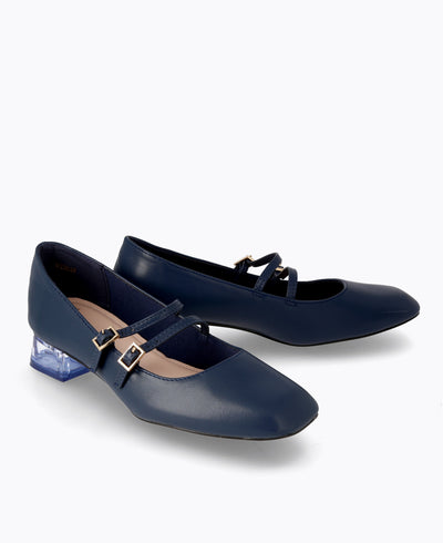 Carrie Mary Janes - Matte Navy