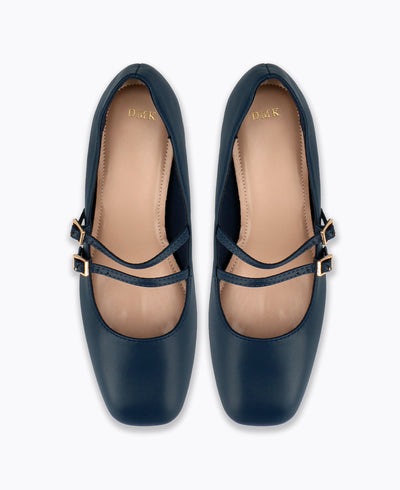 Carrie Mary Janes - Matte Navy