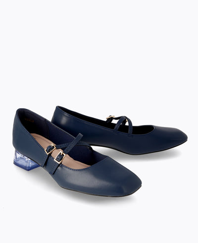 Carrie Mary Janes - Matte Navy