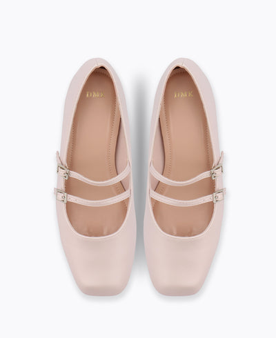 Carrie Mary Janes - Pearl Pink