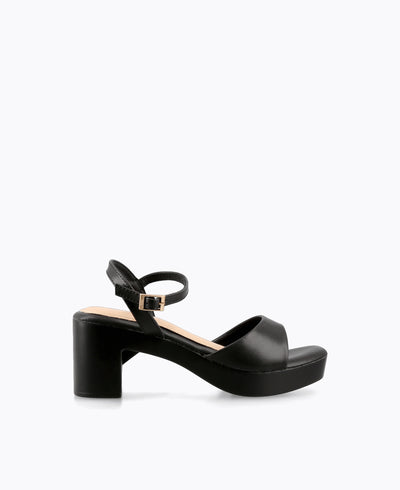 Maya Platform Heel Sandals - Black