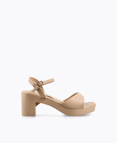 Maya Platform Heel Sandals - Taupe