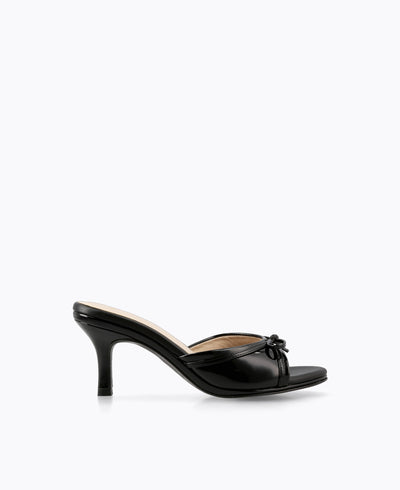 Daisy Heel Sandals - Black