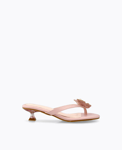 Paloma Thong Heel Sandals - Pink