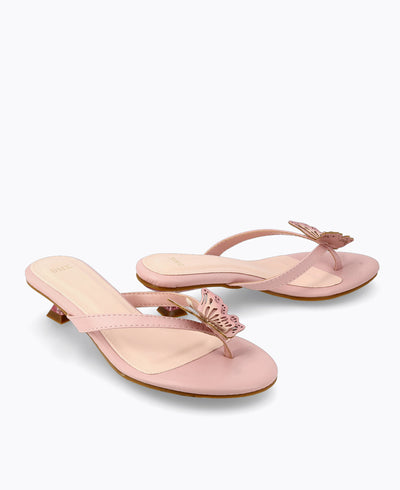 Paloma Thong Heel Sandals - Pink