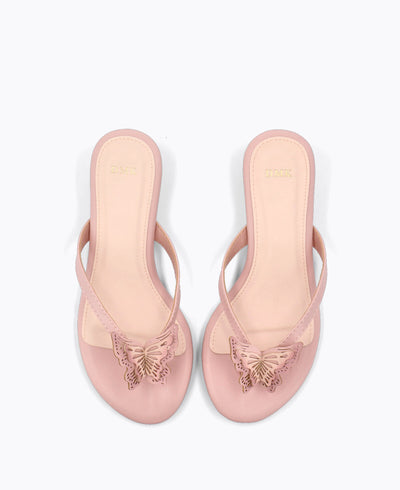 Paloma Thong Heel Sandals - Pink