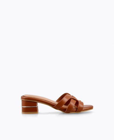 Enika Heel Sandals - Camel