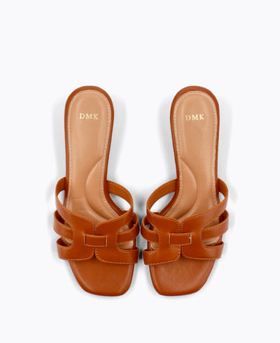 Enika Heel Sandals - Camel