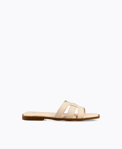 Erica Flat Sandals - Beige