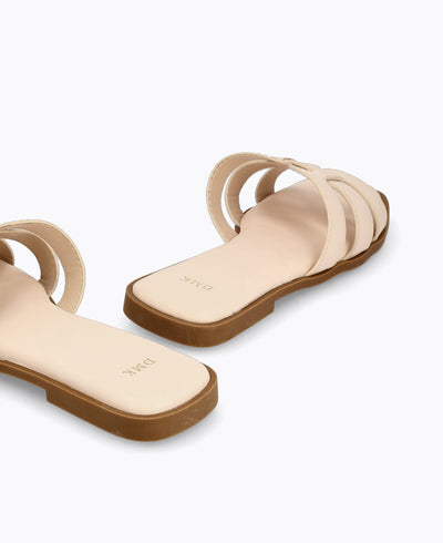 Erica Flat Sandals - Beige