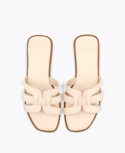 Erica Flat Sandals - Beige