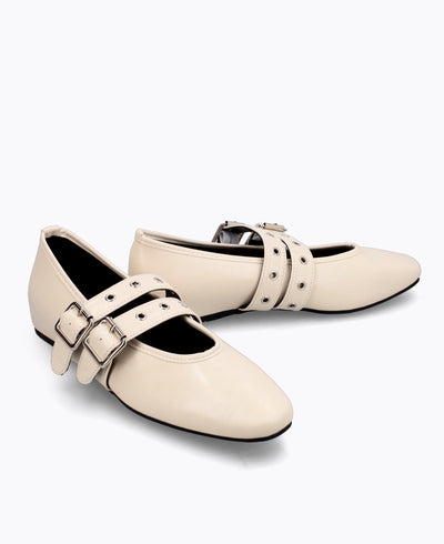 Zora Flat Pumps - Beige