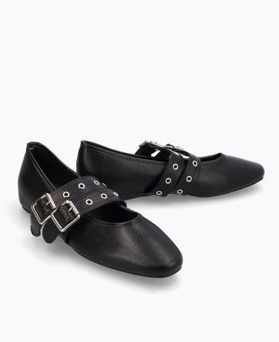 Zora Flat Pumps - Black