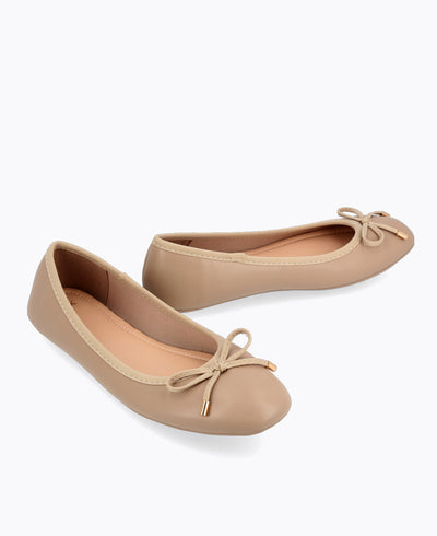 Giselle Ballerina Flats - Taupe