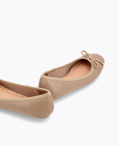 Giselle Ballerina Flats - Taupe