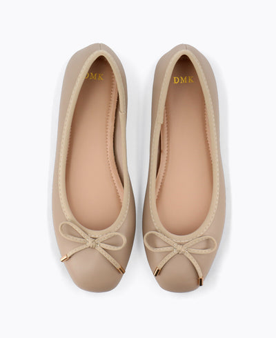 Giselle Ballerina Flats - Taupe