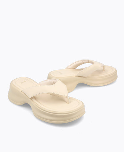 Rini Platform Sandals - Beige