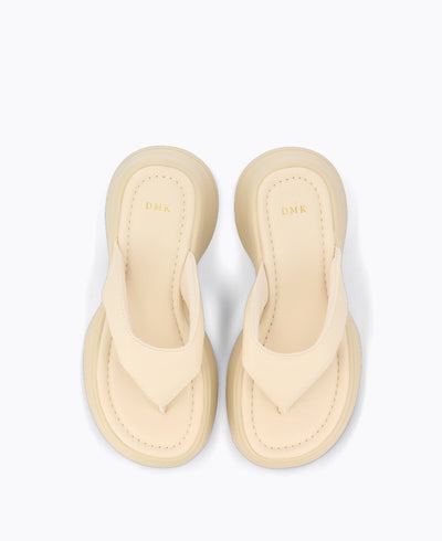 Rini Platform Sandals - Beige