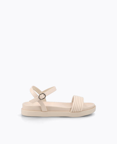 Abby Platform Sandals - Beige