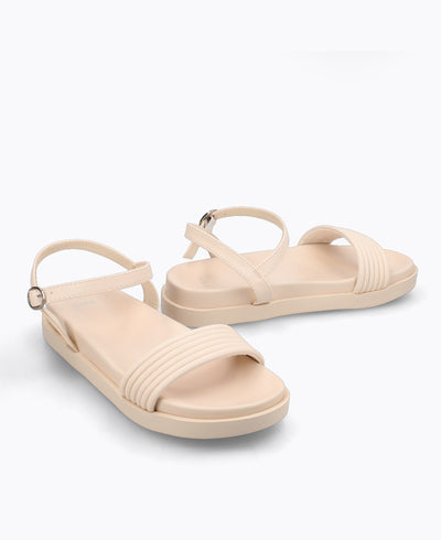 Abby Platform Sandals - Beige