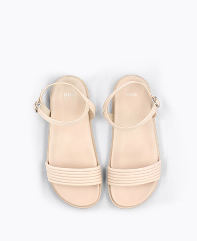 Abby Platform Sandals - Beige