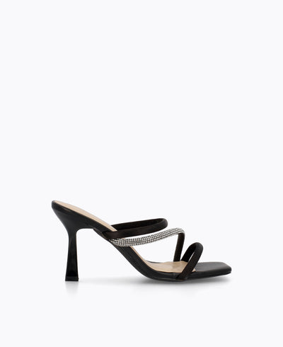 Adalyn Heel Sandals - Black