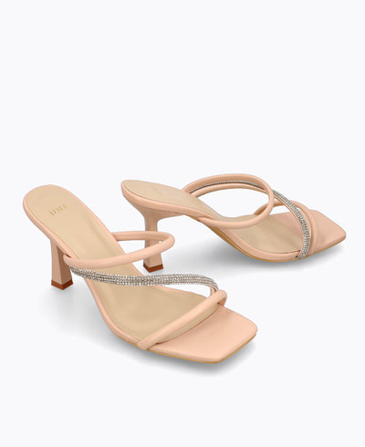 Adalyn Heel Sandals - Nude