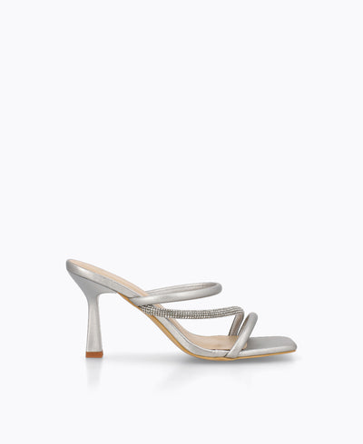 Adalyn Heel Sandals - Silver