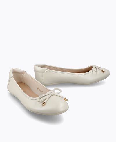 Anne Ballerina Flats - Pearl