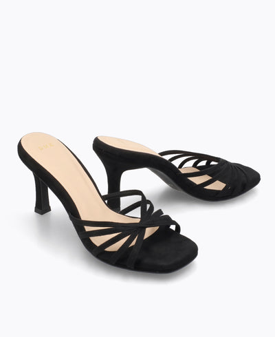 Aurelia Heel Sandals - Black