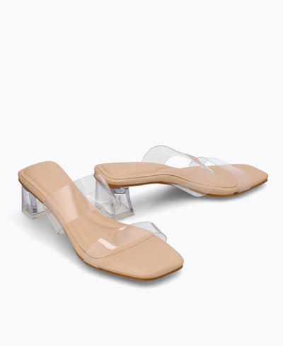 Delilah Transparent Heel Sandals