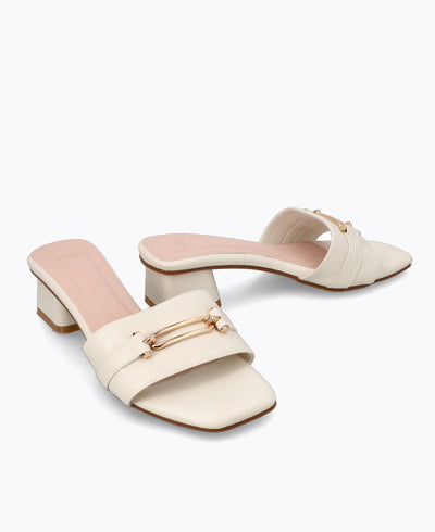 Hillary Heel Sandals - Beige