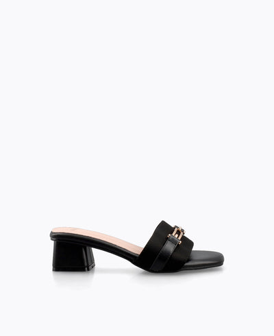 Hillary Heel Sandals - Black