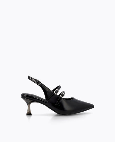 Jacqueline Slingback Heel Pumps - Black