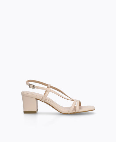 Kaylee Block Heel Sandals - Beige