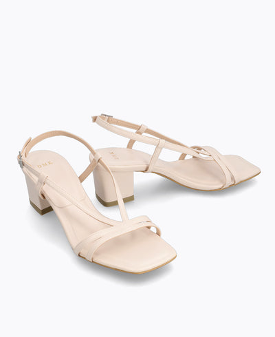 Kaylee Block Heel Sandals - Beige