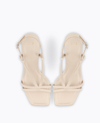 Kaylee Block Heel Sandals - Beige