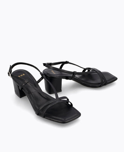 Kaylee Block Heel Sandals - Black