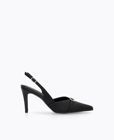 Luna Slingback Heel Pumps - Black