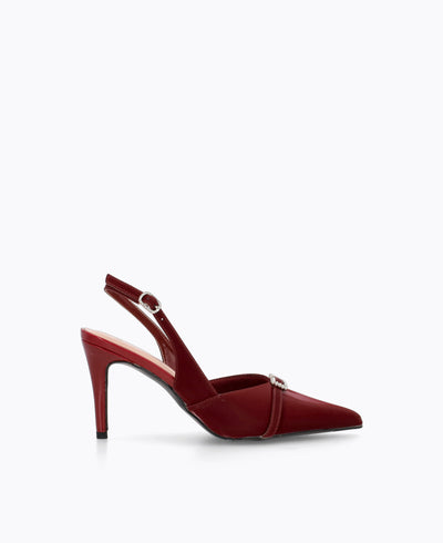 Luna Slingback Heel Pumps - Maroon