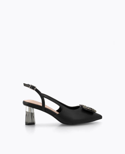 Madison Slingback Heel Pumps - Black