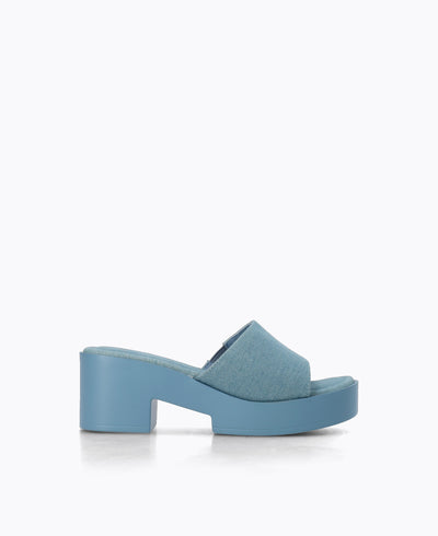 Millie Platform Heel Sandals - Blue