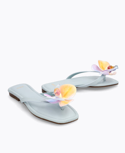 Poppy Flat Sandals - Blue