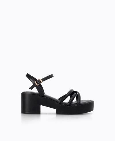 Reyna Platform Heel Sandals - Black