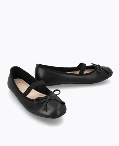 Seraphina Mary Jane Flats - Black