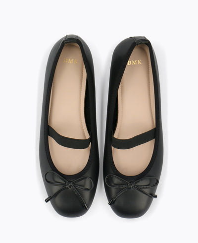 Seraphina Mary Jane Flats - Black